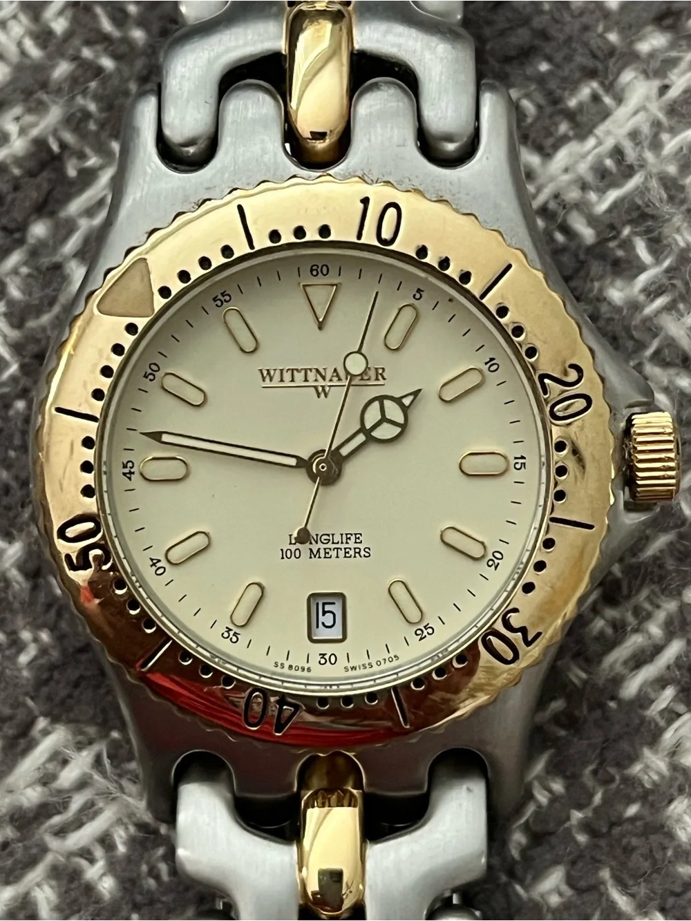 Wittnauer Two-Tone Gold & Silver Watch. Unisex GUC